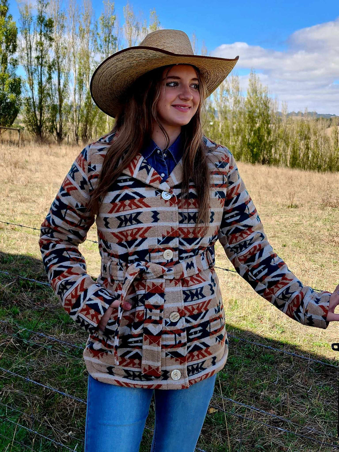 Outback Trading Valarie  Western Belted Jacket