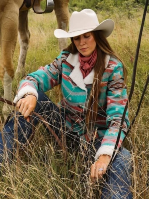Outback Trading Gemma Western Jacket Turq