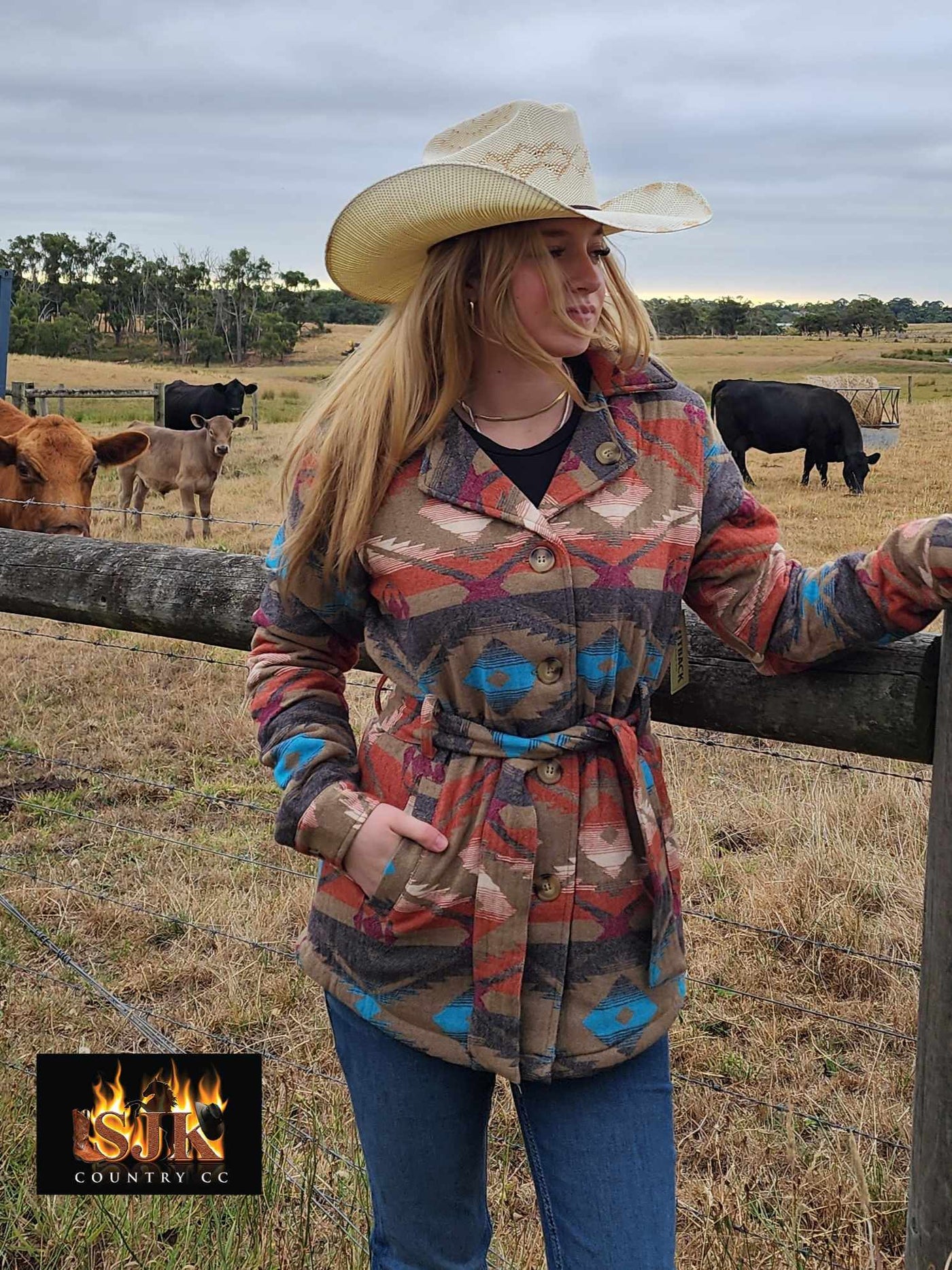 Outback Trading Valarie  Western Belted Jacket