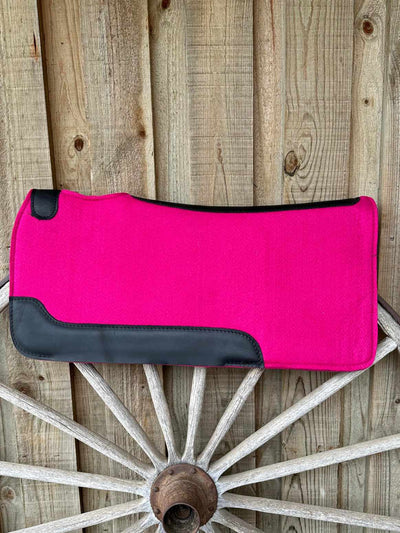 Western Saddle Pad Felt Contour Style Pink 31x31  SECONDS