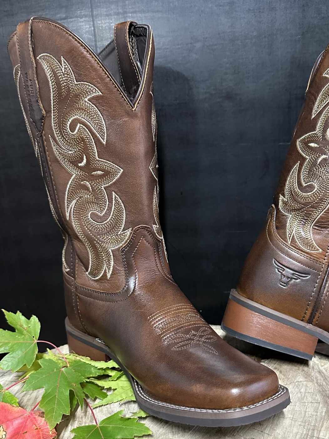 Pure Western Pendleton Leather Western Cowboy Boots
