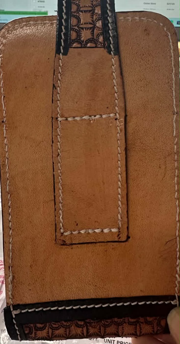 Phone -  Genuine Tooled Leather Phone Holder Case