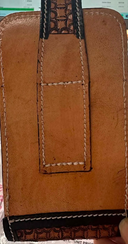 Phone -  Genuine Tooled Leather Phone Holder Case