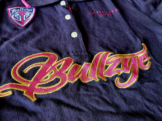 Bullzye Belle Navy Polo Cotton Top