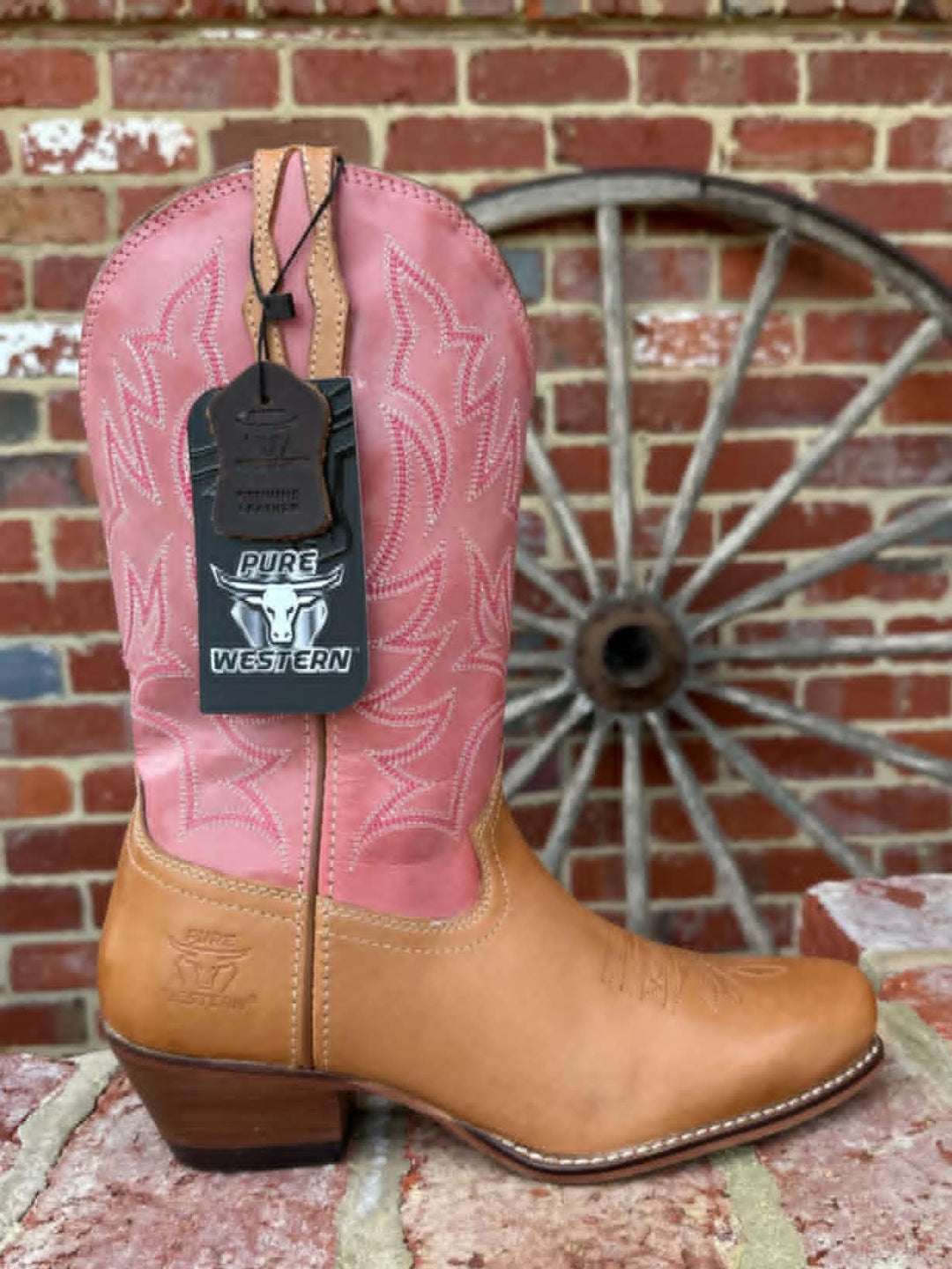 Pure Western Pioneer Leather Western Cowboy Boots