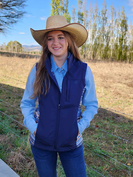 Pure Western Ladies Misha AZTEC Softshell Vest
