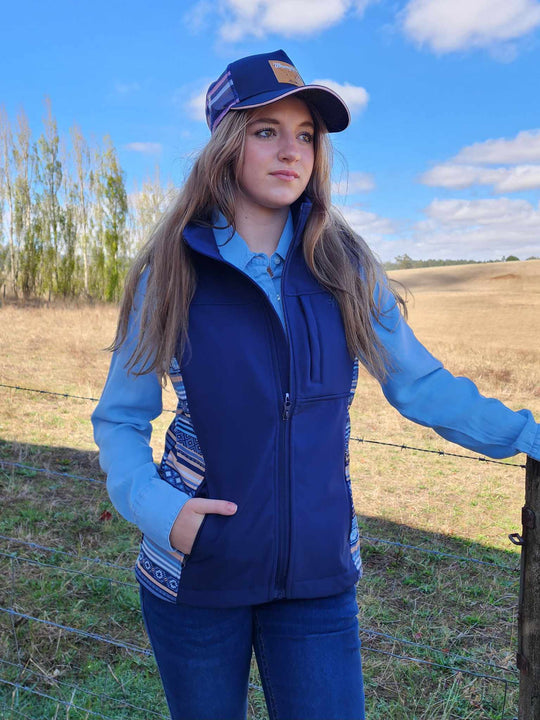 Pure Western Ladies Misha AZTEC Softshell Vest