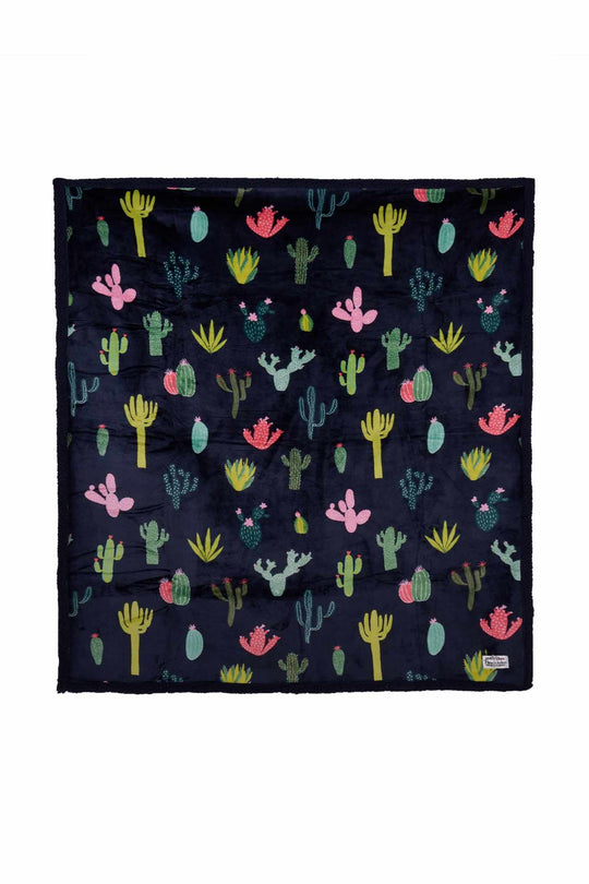 Pure Western Snuggle Throw Blanket Cactus