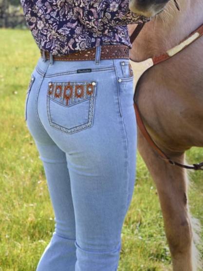 Pure Western High Rise Liz Bootcut 34" Leg Jeans