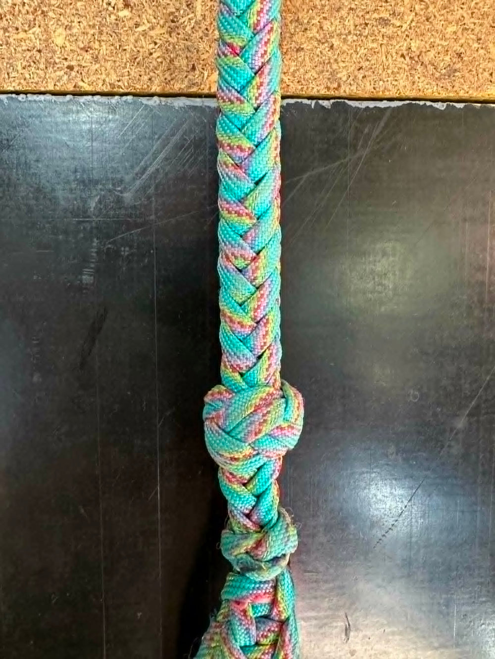 Quirt -  Braided Barrel Quirt with Leather Popper Crop Whip Over under DISPLAY
