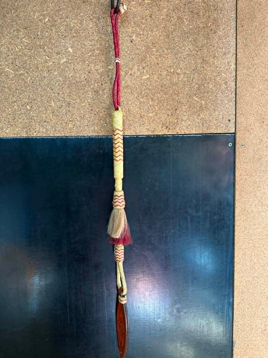 Quirt -  Braided Barrel Quirt with Leather Popper Crop Whip Over under DISPLAY