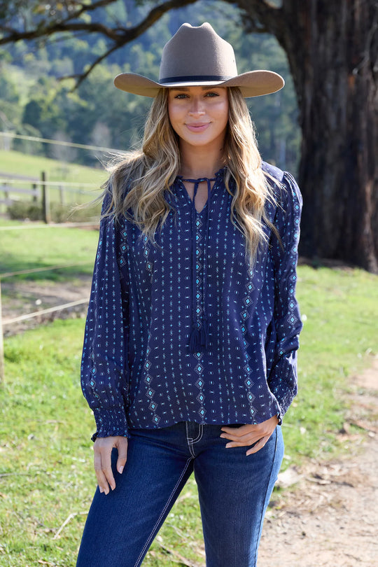 Pure Western Rachel  Blouse Long sleeve Top