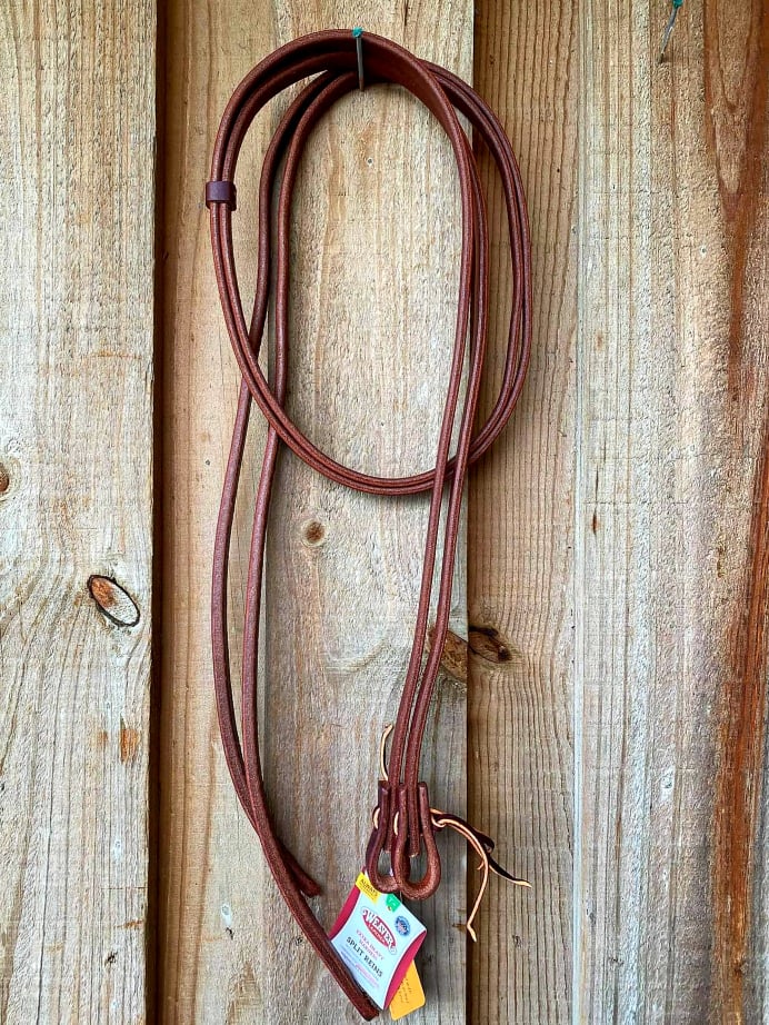 Reins - Weaver  5/8" X 8'  Leather Oil Heavy Harness Split Reins Canyon Rose