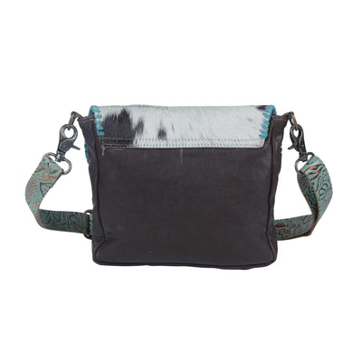 Western Hide & Leather Turquoise Embossed Crossbody