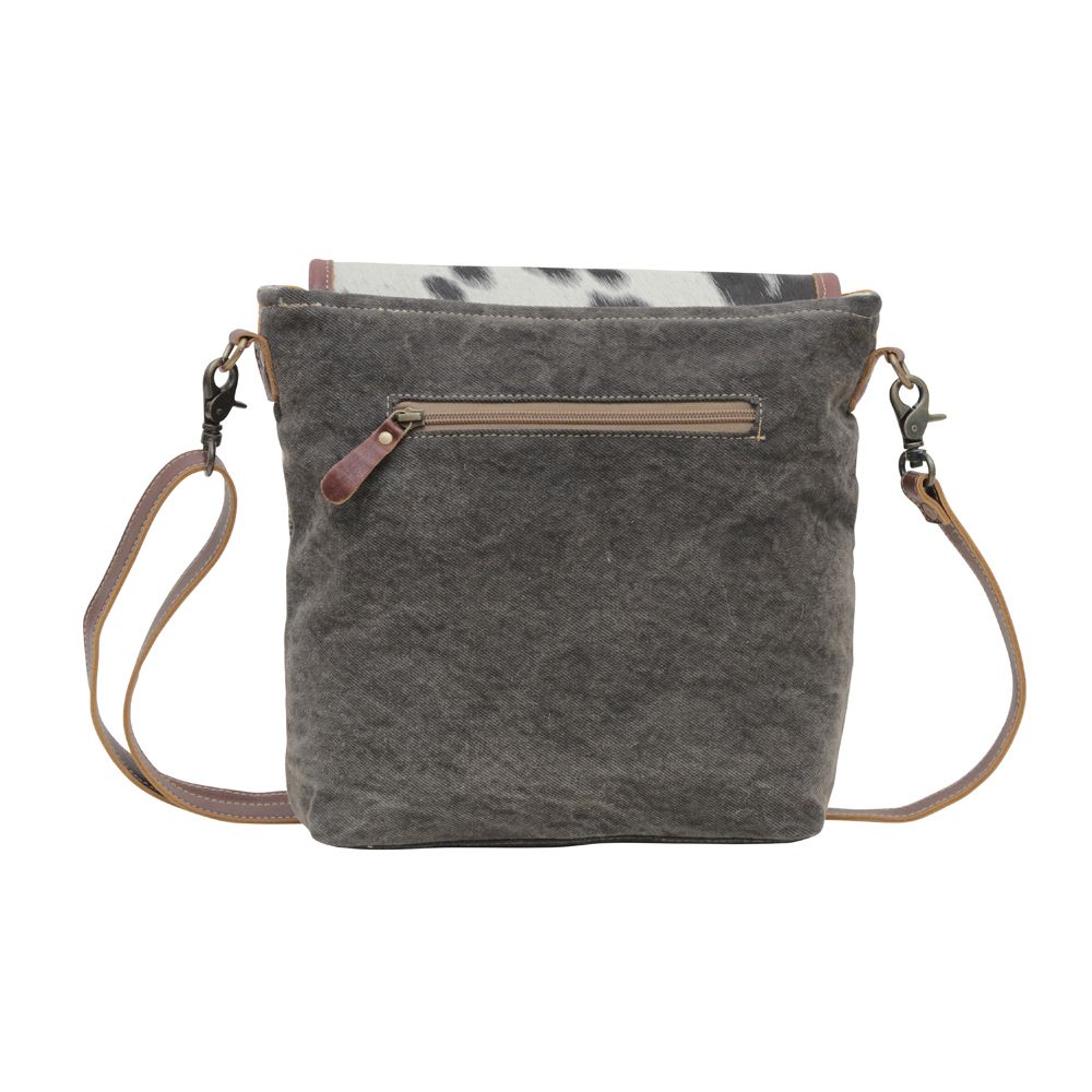 Western Hide Recycled Canvas & Hide Crossbody Handbag