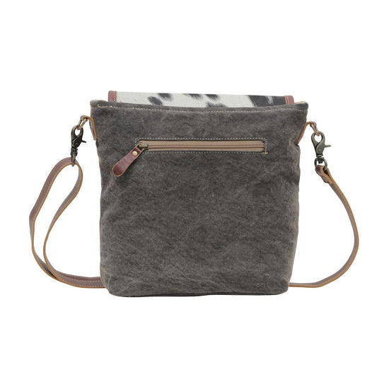 Western Hide Recycled Canvas & Hide Crossbody Handbag