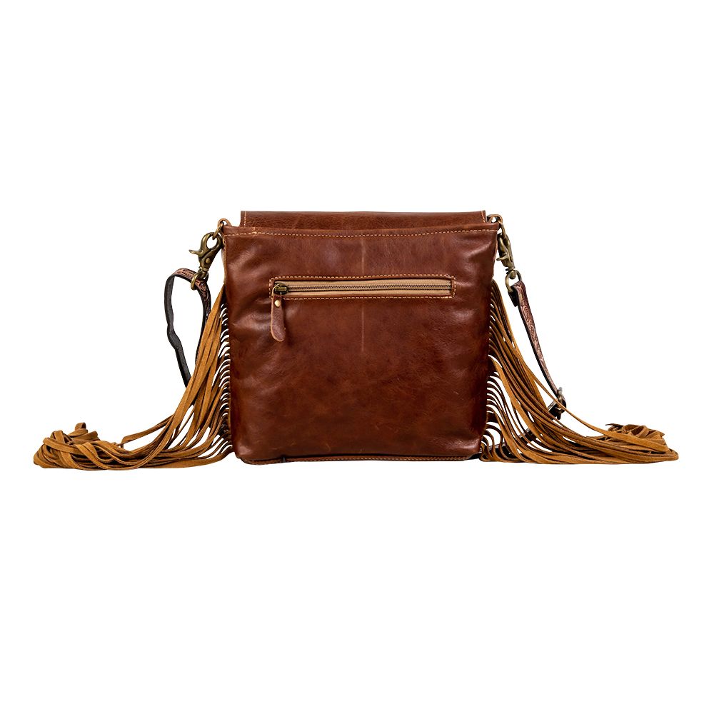 Western Leather &  Hide Tooled  Crossbody Bag