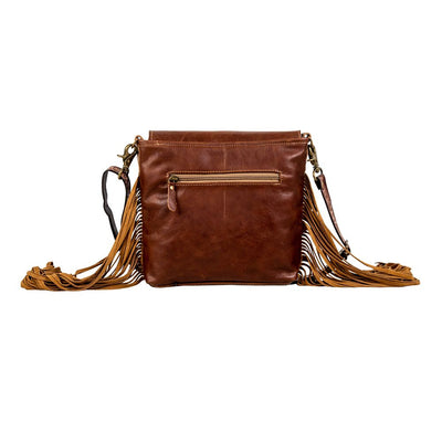 Western Leather &  Hide Tooled  Crossbody Bag