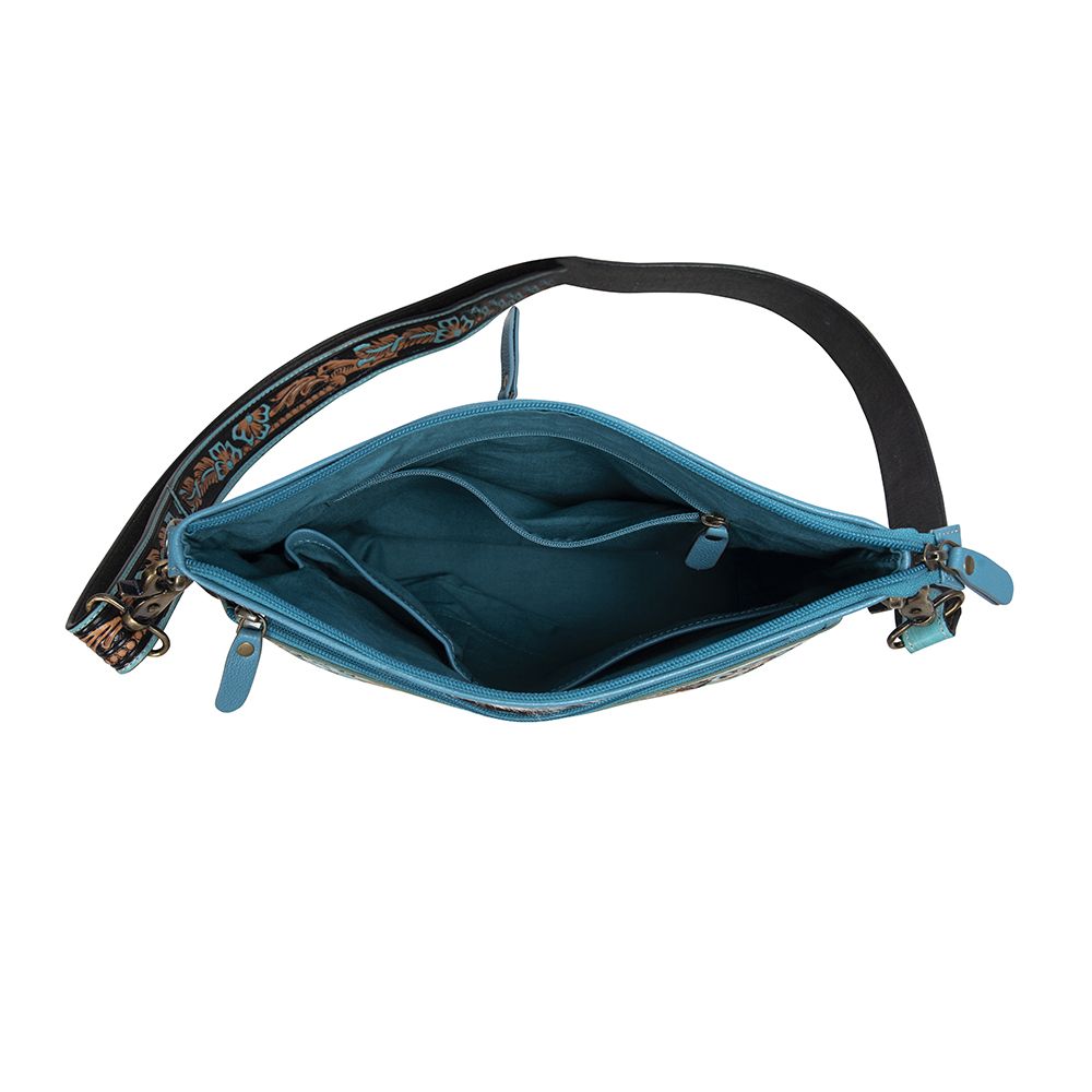 Western Hide & Genuine Tooled Leather Crossbody