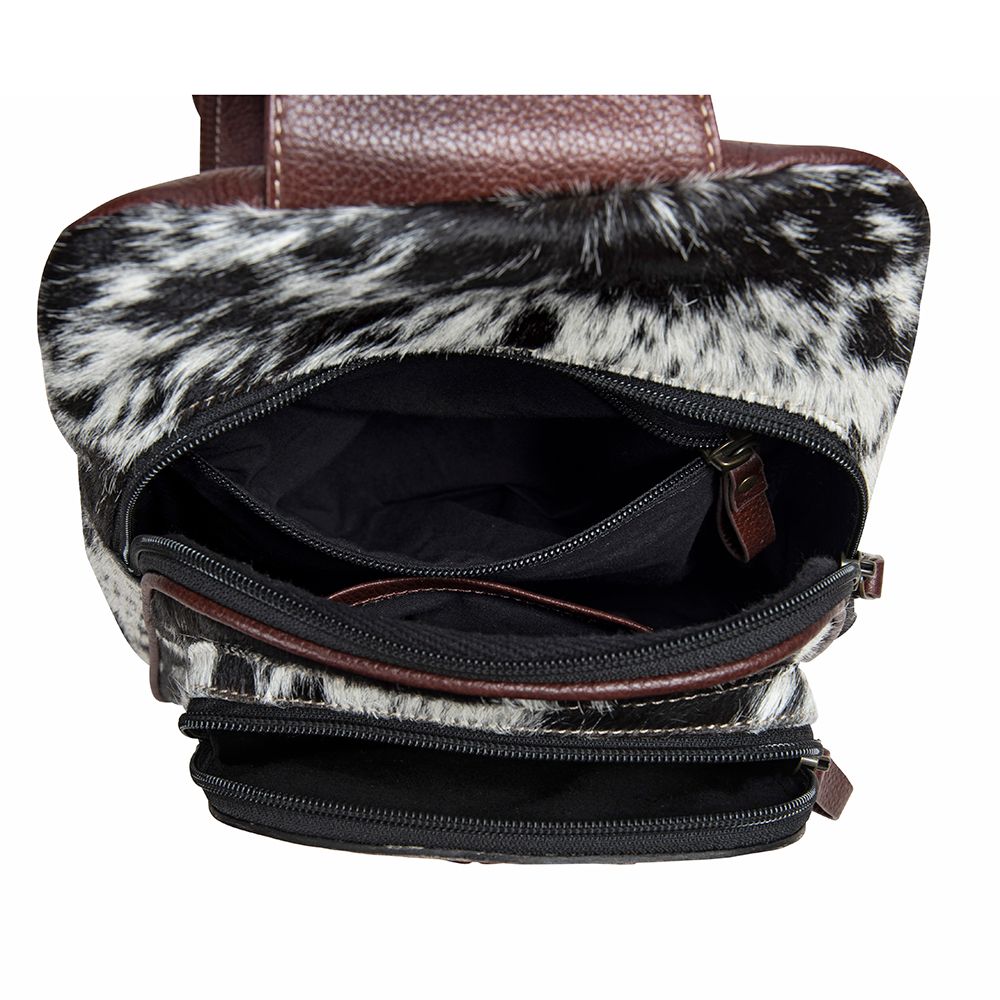 Backpack -  Hair on Hide and Leather Cactus Sling Bag