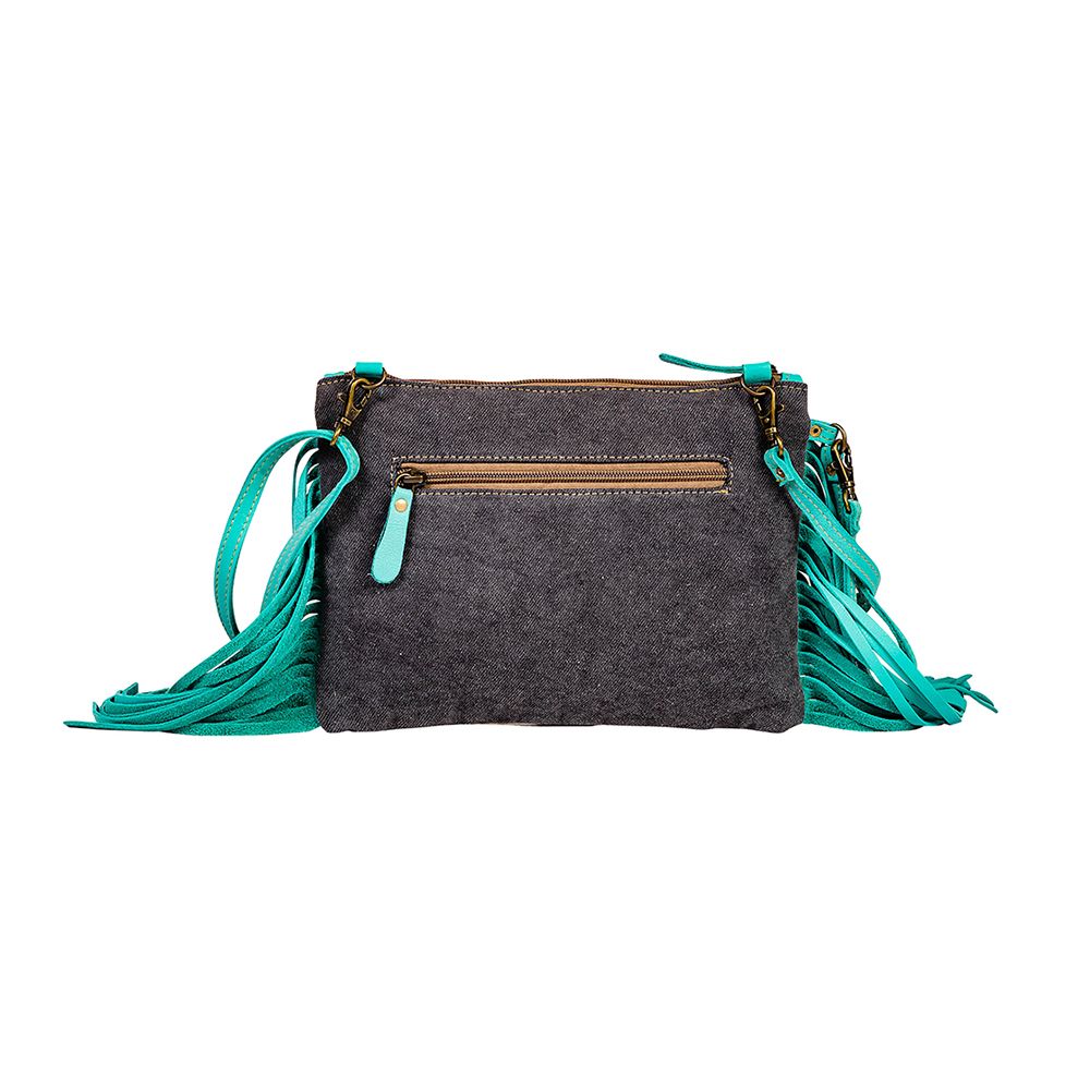 Western Hide Recycled Canvas Crossbody Handbag