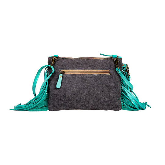 Western Hide Recycled Canvas Crossbody Handbag