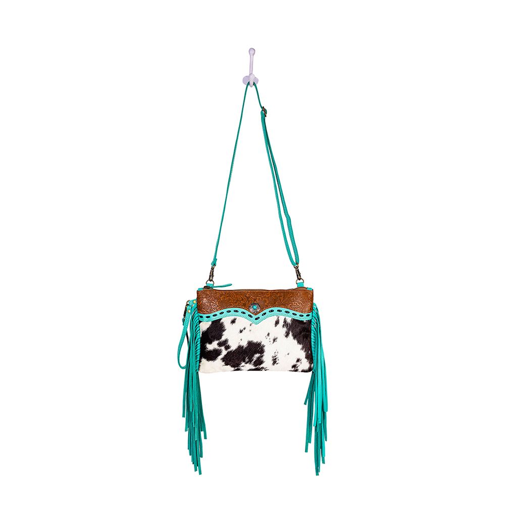 Western Hide Recycled Canvas Crossbody Handbag