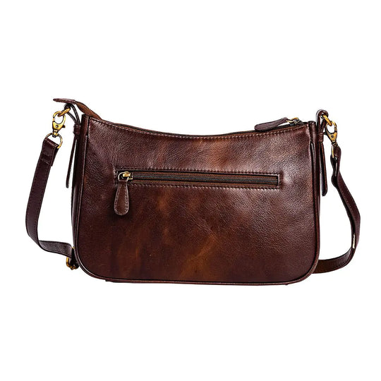 Western Leather Tooled  Crossbody Handbag