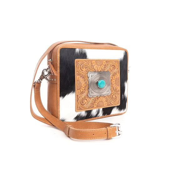 Western Hide & Leather Buckle Crossbody