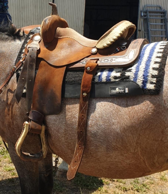USED Saddle - Barrel Saddle 14" Allen Ranch Brand PICK UP ONLY