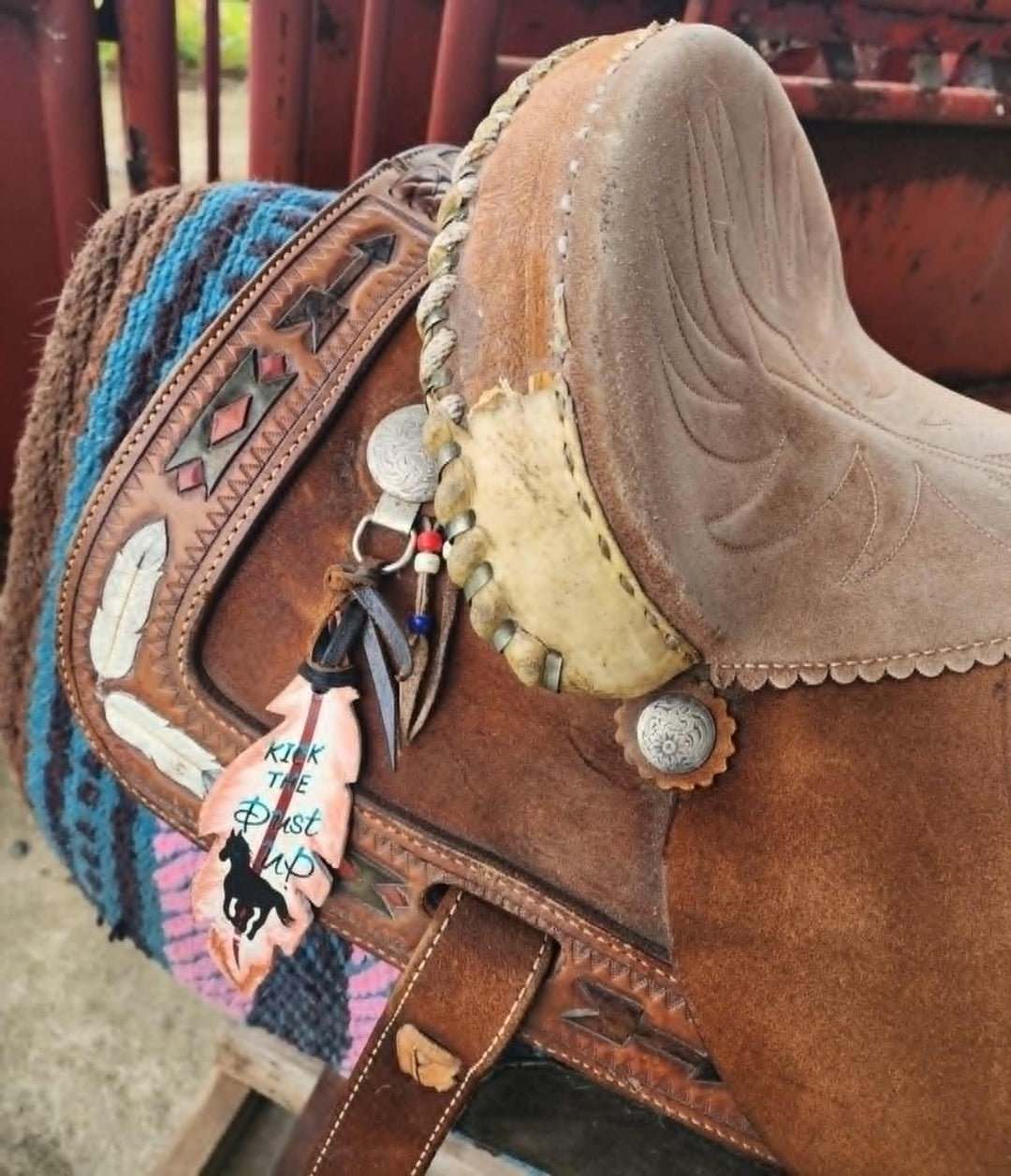 USED Saddle - Barrel Saddle 14" Allen Ranch Brand PICK UP ONLY