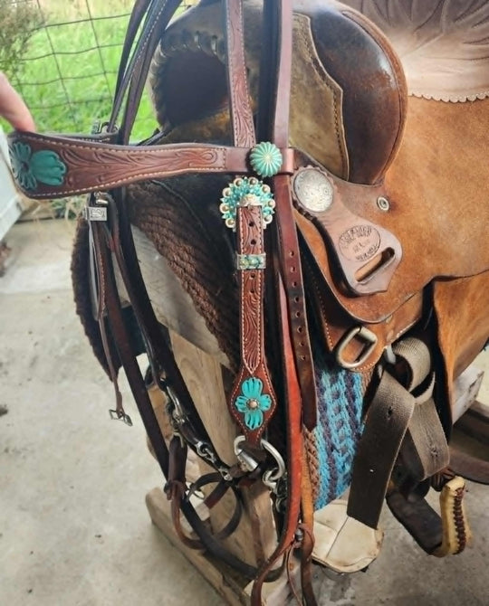 USED Saddle - Barrel Saddle 14" Allen Ranch Brand PICK UP ONLY
