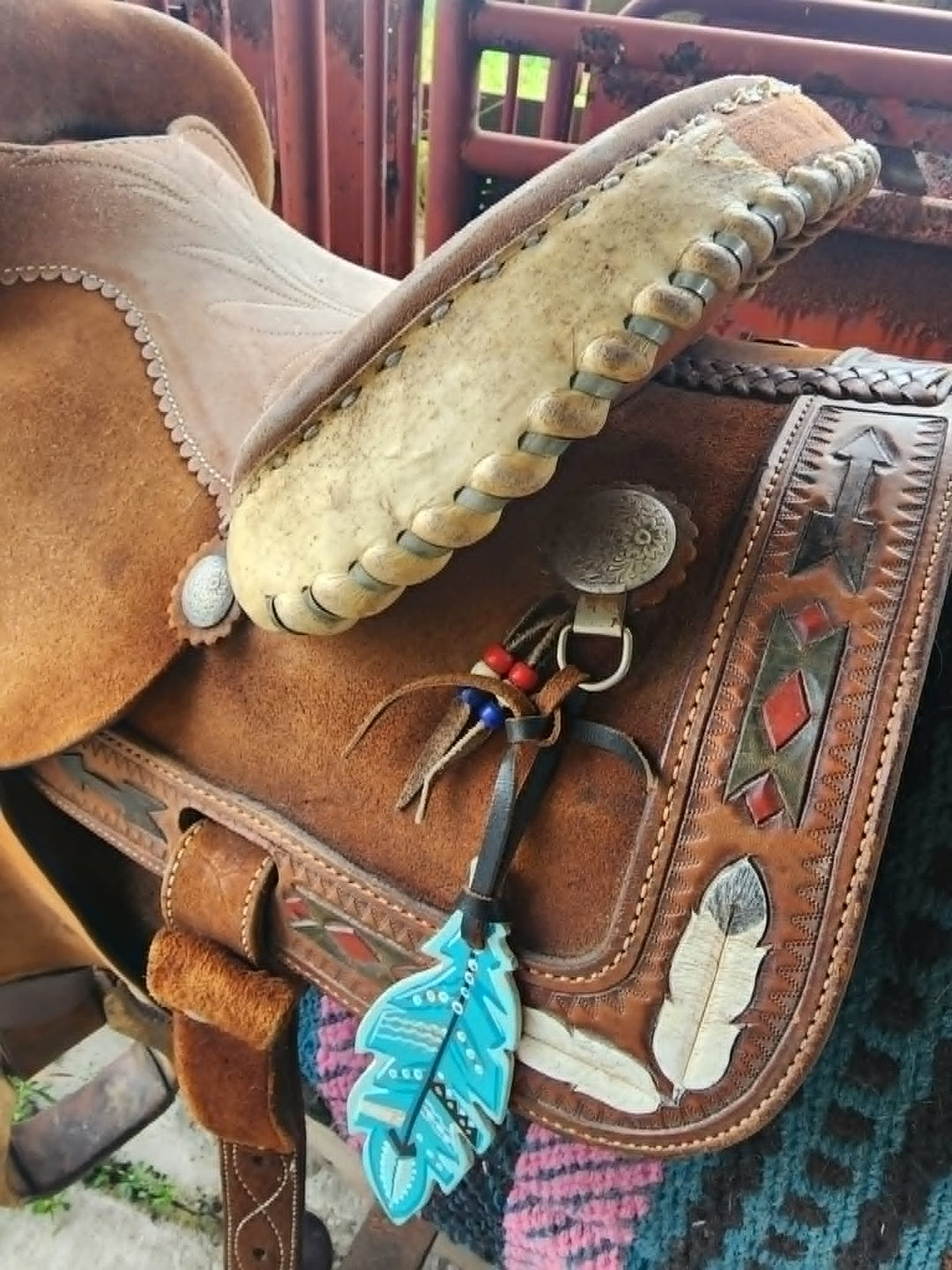 USED Saddle - Barrel Saddle 14" Allen Ranch Brand PICK UP ONLY