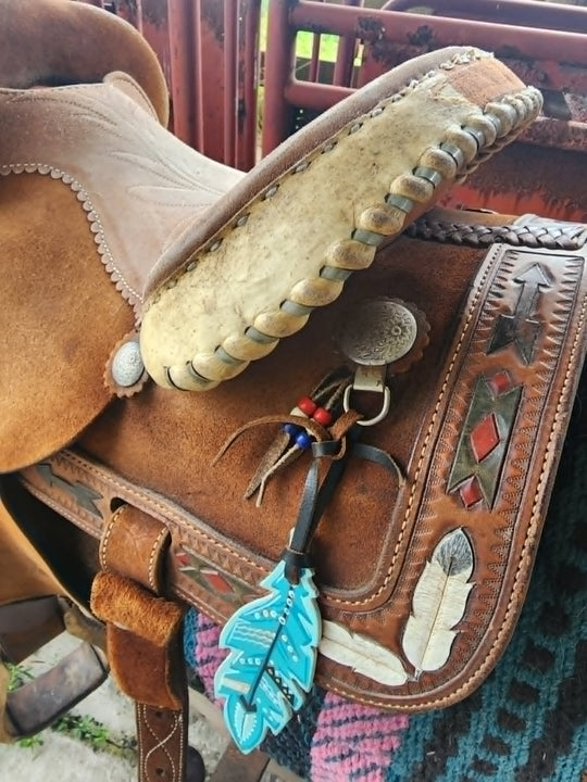 USED Saddle - Barrel Saddle 14" Allen Ranch Brand PICK UP ONLY