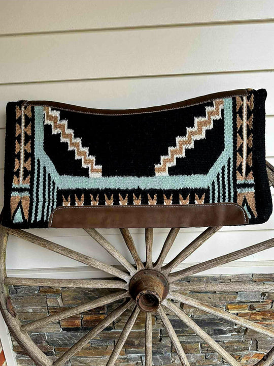 Western Saddle Pad Wool Contoured Pleasure/ Cutting Pad 34x36  Wool Top Memory Felt