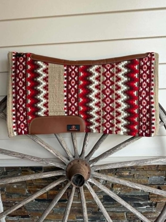 Western Saddle Pad Woven Wool Felt Contour 34 x 38