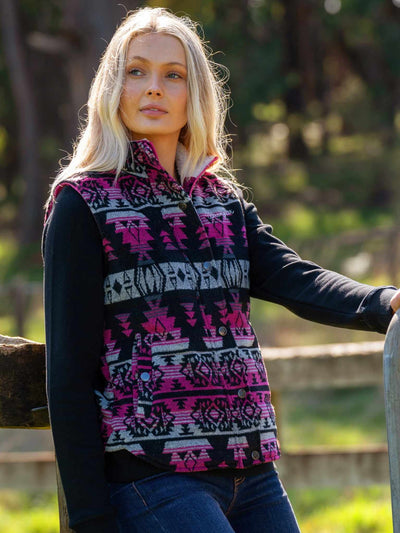 Wrangler Santana Warm Wool Blend Aztec Vest Size, S or M