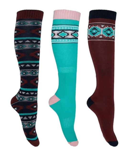 Thomas Cook 3 pack Western Tall Riding Socks Ladies 8 - 11
