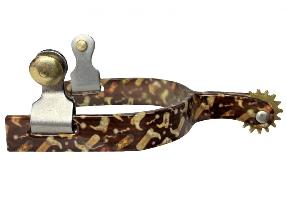 Spur - Ladies Boot Printed Steel Spur Set