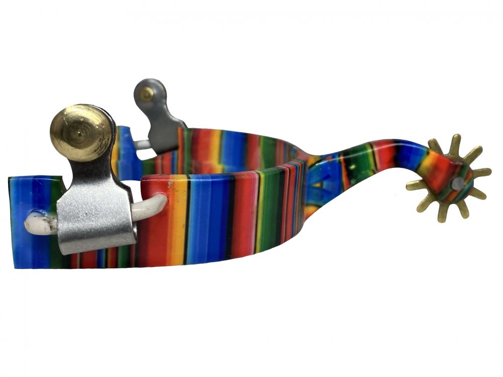 Spur - Southwest Serape Printed Steel Spur Set