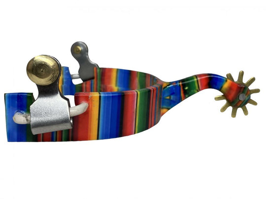 Spur - Southwest Serape Printed Steel Spur Set