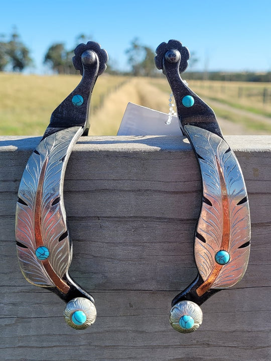 Spurs - Western Metalab Ladies Festher Spur Set