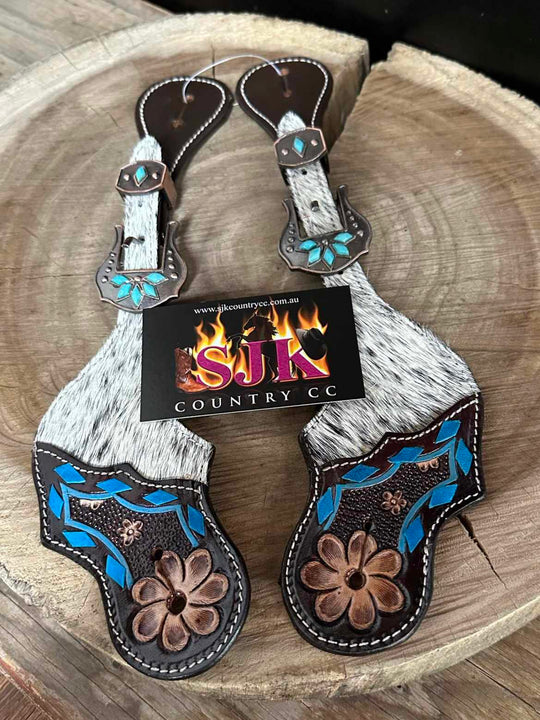 Straps -  Ladies Hide Spur Straps Fancy Buckles