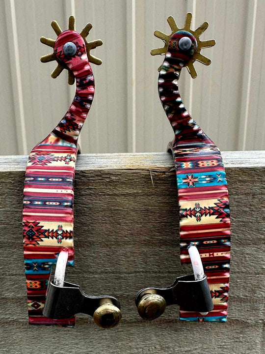 Spur - Southwest Printed Steel Spur Set