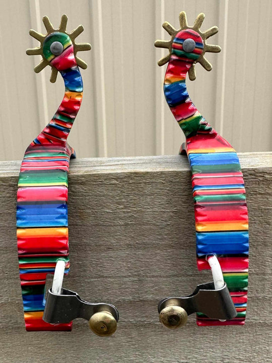 Spur - Southwest Serape Printed Steel Spur Set