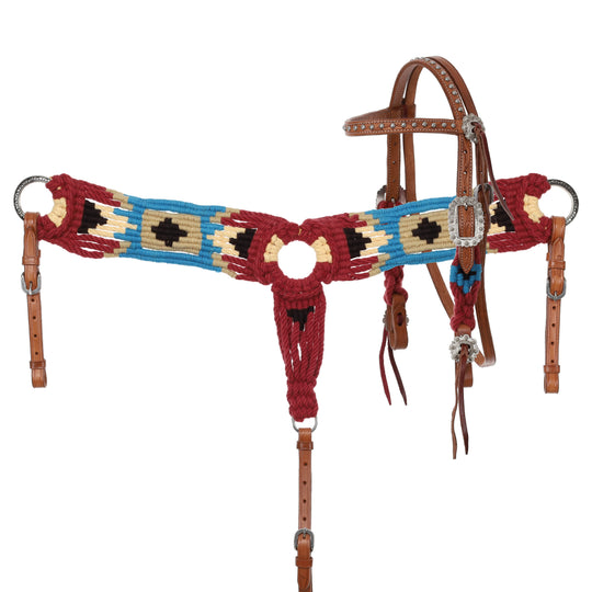 Western Tack Set - PONY Mohair Browband Bridle and Matching Breastplate
