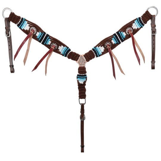 Western Tack Set - PONY Mohair One Ear Bridle and Matching Breastplate
