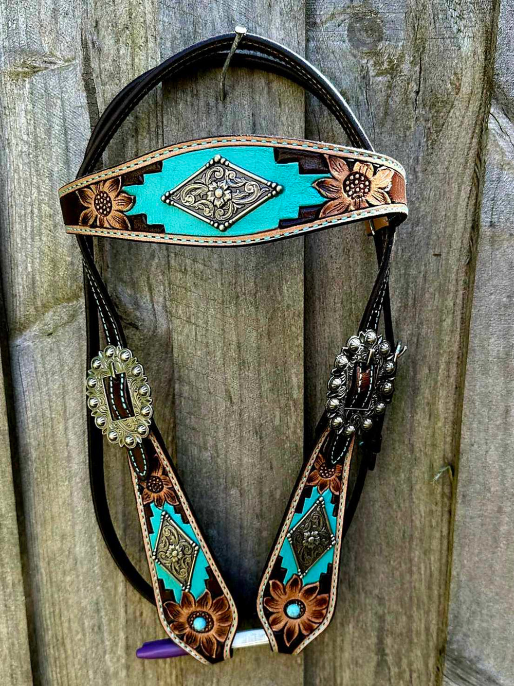 Western Tack Set - Browband Leather Bridle & Tripping Breastcollar Tack Set