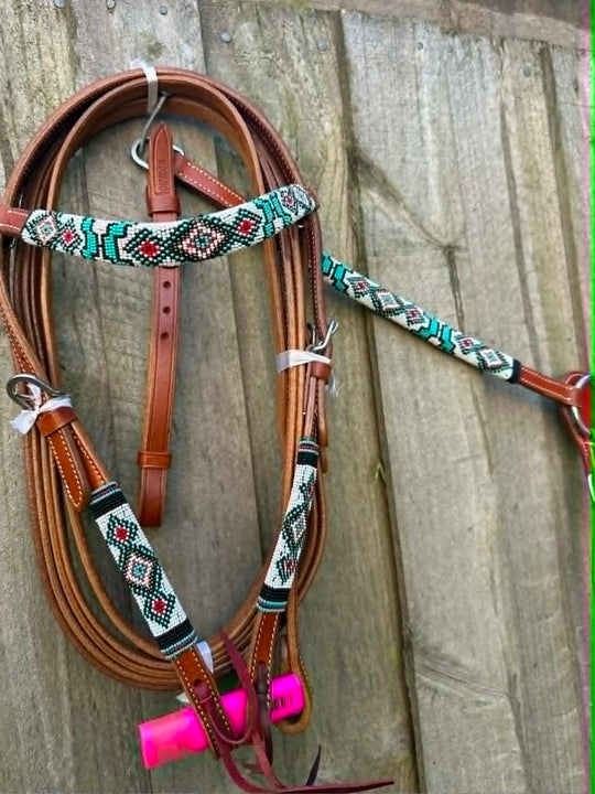 Western Tack Set - Bridle and Breastcollar Beaded
