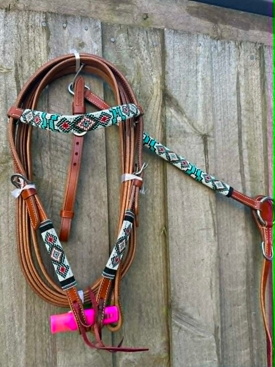 Western Tack Set - Bridle and Breastcollar Beaded